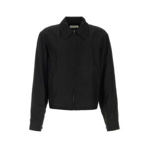 Lemaire Men Black Linen Blend Jacket